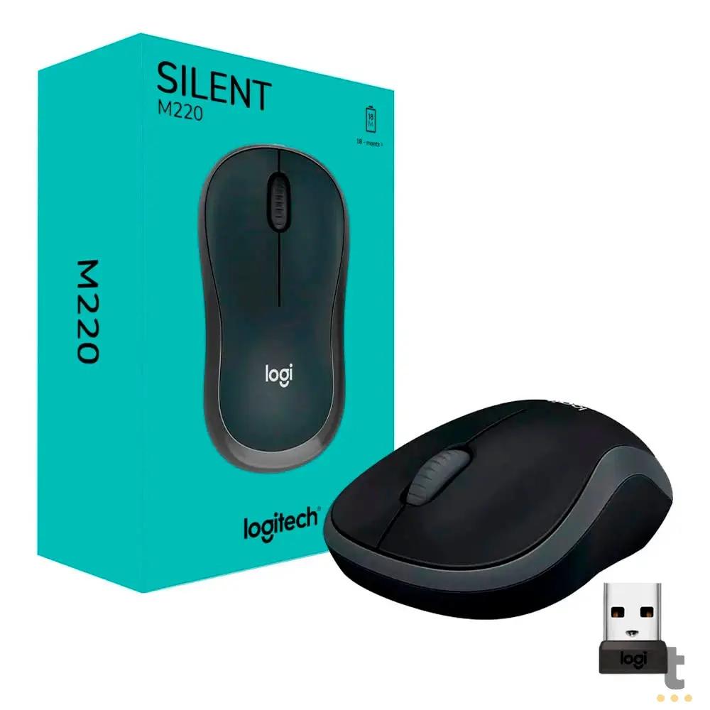 Mouse Sem Fio Logitech M220 Silent Preto - 910-006127 Truedata